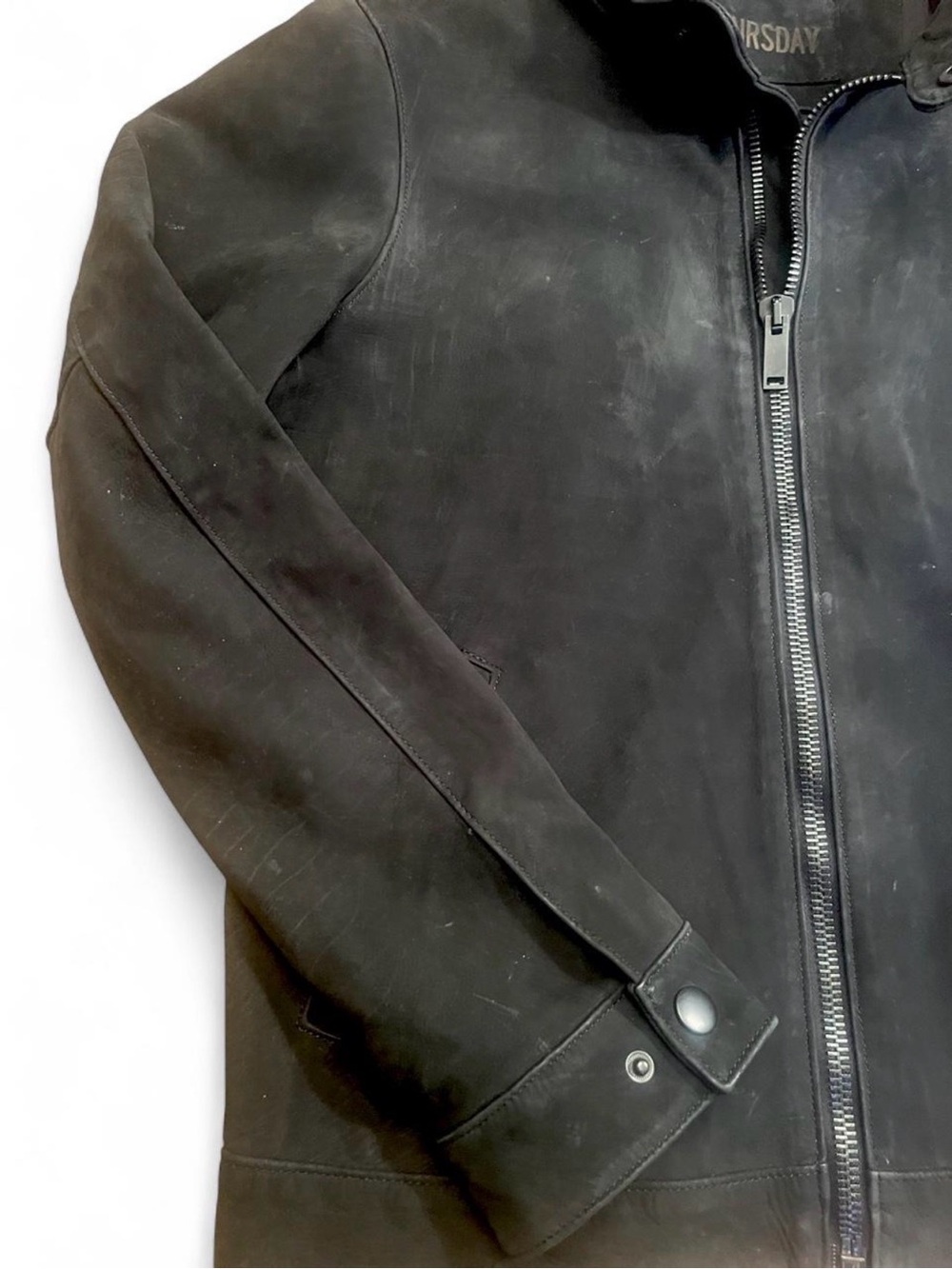 Thursday Boot Co. Black Matte Leather Racer Jacket Medium 🖤 - Picture 6 of 8